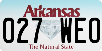 AR license plate 027WEO