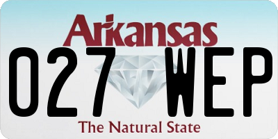 AR license plate 027WEP