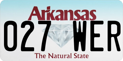 AR license plate 027WER