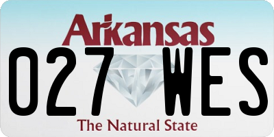 AR license plate 027WES