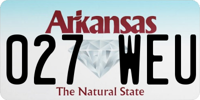 AR license plate 027WEU