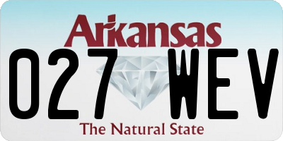 AR license plate 027WEV