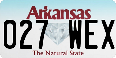 AR license plate 027WEX