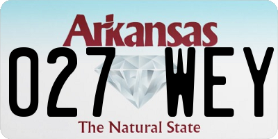 AR license plate 027WEY