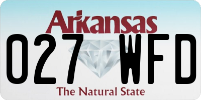 AR license plate 027WFD