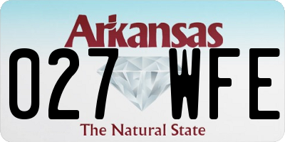 AR license plate 027WFE