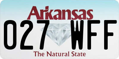 AR license plate 027WFF