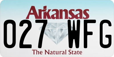 AR license plate 027WFG