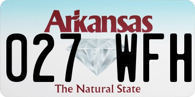 AR license plate 027WFH