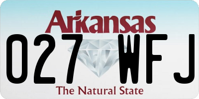 AR license plate 027WFJ