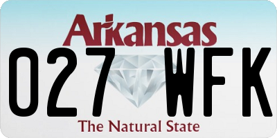 AR license plate 027WFK