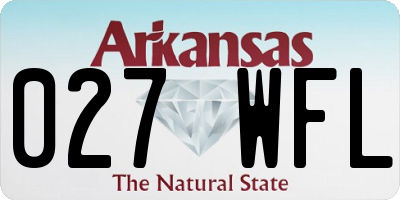 AR license plate 027WFL