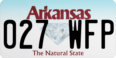 AR license plate 027WFP