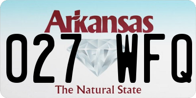 AR license plate 027WFQ