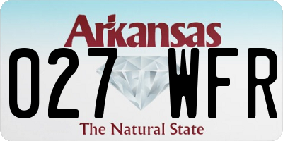 AR license plate 027WFR