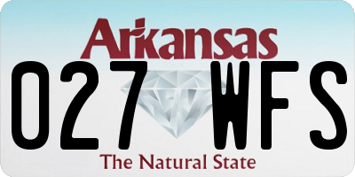 AR license plate 027WFS