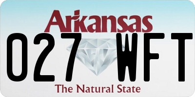 AR license plate 027WFT