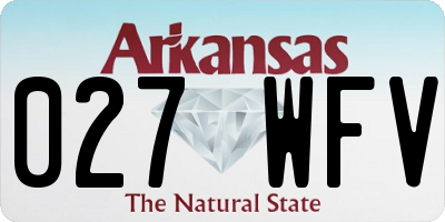AR license plate 027WFV