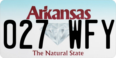 AR license plate 027WFY