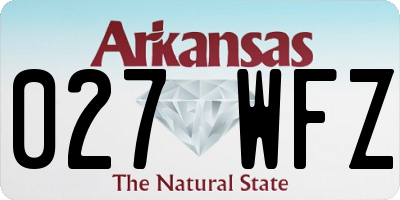 AR license plate 027WFZ