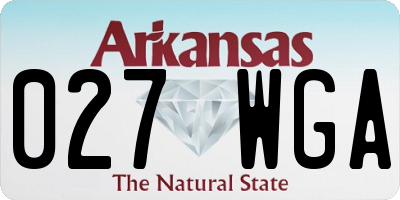 AR license plate 027WGA