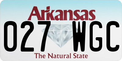 AR license plate 027WGC