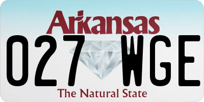 AR license plate 027WGE