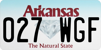 AR license plate 027WGF