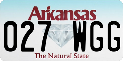 AR license plate 027WGG