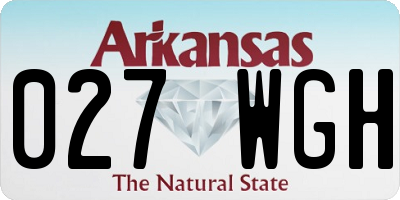 AR license plate 027WGH