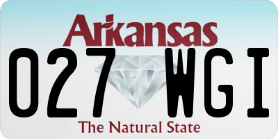 AR license plate 027WGI