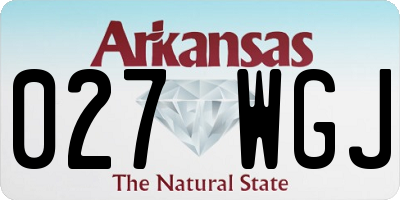 AR license plate 027WGJ