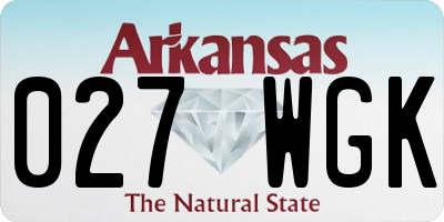 AR license plate 027WGK
