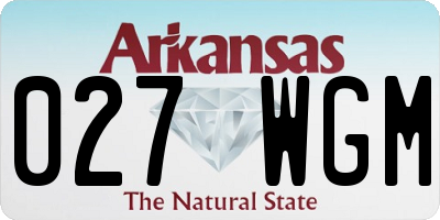 AR license plate 027WGM