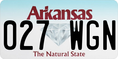 AR license plate 027WGN