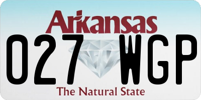 AR license plate 027WGP