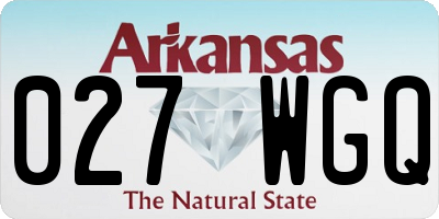 AR license plate 027WGQ