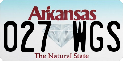 AR license plate 027WGS