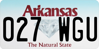 AR license plate 027WGU