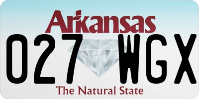 AR license plate 027WGX