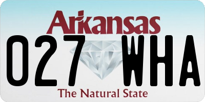 AR license plate 027WHA