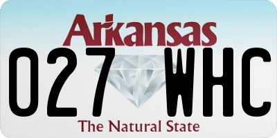 AR license plate 027WHC