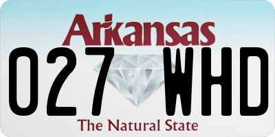 AR license plate 027WHD