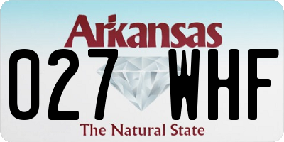 AR license plate 027WHF