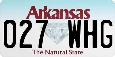 AR license plate 027WHG