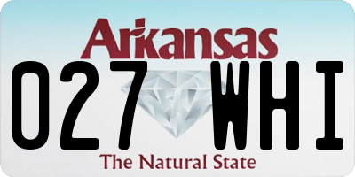 AR license plate 027WHI