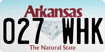 AR license plate 027WHK