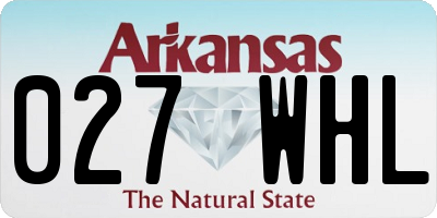 AR license plate 027WHL