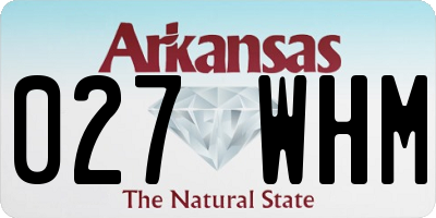 AR license plate 027WHM