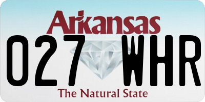 AR license plate 027WHR